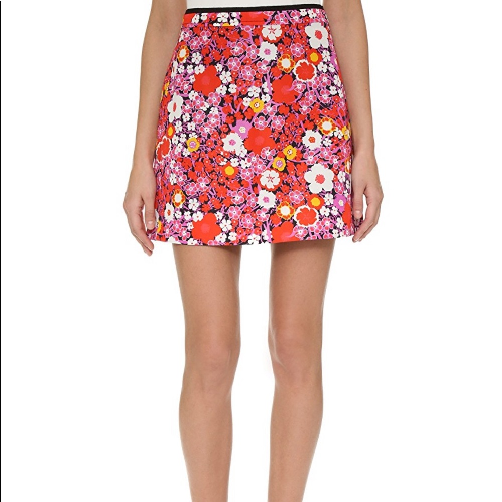 Victoria Victoria Beckham Printed ALine Miniskirt